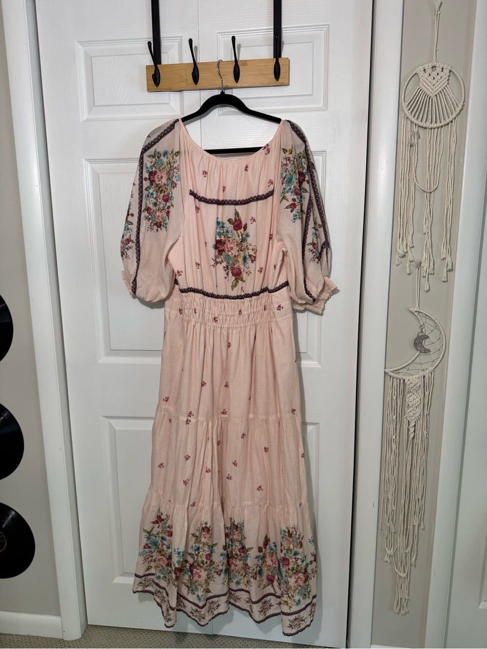 Anthropologie Dusty Blush Floral Sommerset Maxi Dress - Picture 5 of 5